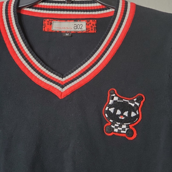 Azona Curiosity Kills The Cat AO2 Varsity Sweater - Picture 4 of 4